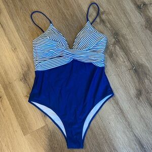 Blue & White One piece